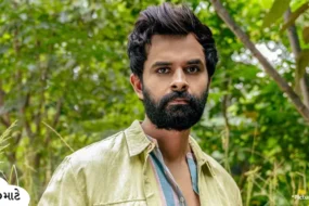 A Gujarati actor, Yash Soni, wearing a shirt with stylish hair and a beard. There are natural views surrounding the actor. On the left bottom side, there is a MitroMate brand logo on a cloud shape.