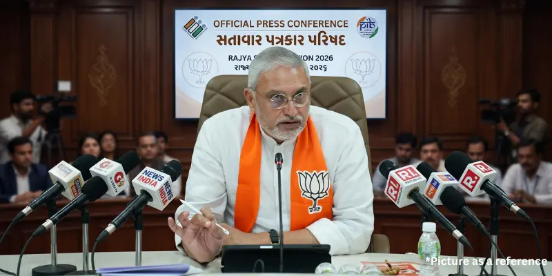 Jagdish Vishwakarma is addressing the media.